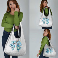 Queensland Maori Kiwi Personalised Grocery Bag Ma Kakariki Papua Shell Maori Tribal Tattoo LT9 - Polynesian Pride