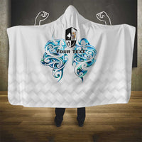 Queensland Maori Kiwi Personalised Hooded Blanket Ma Kakariki Papua Shell Maori Tribal Tattoo
