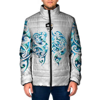Queensland Maori Kiwi Personalised Padded Jacket Ma Kakariki Papua Shell Maori Tribal Tattoo - Polynesian Pride