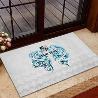 Queensland Maori Kiwi Personalised Rubber Doormat Ma Kakariki Papua Shell Maori Tribal Tattoo LT9 - Polynesian Pride