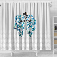 Queensland Maori Kiwi Personalised Shower Curtain Ma Kakariki Papua Shell Maori Tribal Tattoo LT9 - Polynesian Pride
