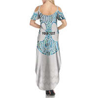 Queensland Maori Kiwi Personalised Summer Maxi Dress Ma Kakariki Papua Shell Maori Tribal Tattoo