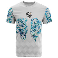 Queensland Maori Kiwi Personalised T Shirt Ma Kakariki Papua Shell Maori Tribal Tattoo LT9 White - Polynesian Pride