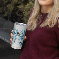 Queensland Maori Kiwi Personalised Tumbler Cup Ma Kakariki Papua Shell Maori Tribal Tattoo LT9 - Polynesian Pride