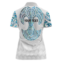 Queensland Maori Kiwi Personalised Women Polo Shirt Ma Kakariki Papua Shell Maori Tribal Tattoo