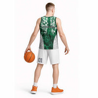 Queensland Maori Kiwi Personalised Basketball Jersey Kikirangi Papua Shell Maori Tribal Tattoo - Polynesian Pride
