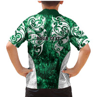 Queensland Maori Kiwi Personalised Family Matching Mermaid Dress and Hawaiian Shirt Kikirangi Papua Shell Maori Tribal Tattoo