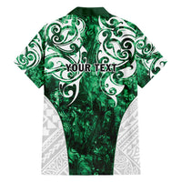 Queensland Maori Kiwi Personalised Family Matching Off Shoulder Short Dress and Hawaiian Shirt Kikirangi Papua Shell Maori Tribal Tattoo