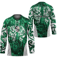 Queensland Maori Kiwi Personalised Hockey Jersey Kikirangi Papua Shell Maori Tribal Tattoo LT9 - Polynesian Pride