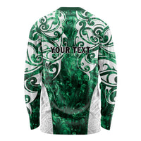 Queensland Maori Kiwi Personalised Long Sleeve Shirt Kikirangi Papua Shell Maori Tribal Tattoo LT9 - Polynesian Pride