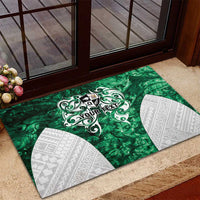 Queensland Maori Kiwi Personalised Rubber Doormat Kikirangi Papua Shell Maori Tribal Tattoo LT9 - Polynesian Pride