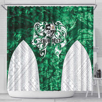 Queensland Maori Kiwi Personalised Shower Curtain Kikirangi Papua Shell Maori Tribal Tattoo