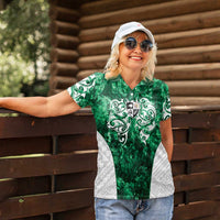 Queensland Maori Kiwi Personalised Women Polo Shirt Kikirangi Papua Shell Maori Tribal Tattoo