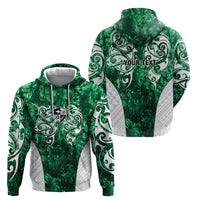 Queensland Maori Kiwi Personalised Zip Hoodie Kikirangi Papua Shell Maori Tribal Tattoo