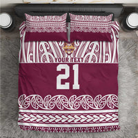 Queensland Maori Nga Hau E Wha Custom Bedding Set Polynesian Maori Tribal Pattern