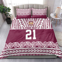 Queensland Maori Nga Hau E Wha Custom Bedding Set Polynesian Maori Tribal Pattern