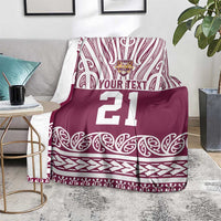 Queensland Maori Nga Hau E Wha Custom Blanket Polynesian Maori Tribal Pattern