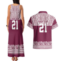Queensland Maori Nga Hau E Wha Custom Couples Matching Tank Maxi Dress and Hawaiian Shirt Polynesian Maori Tribal Pattern