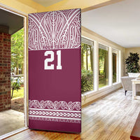 Queensland Maori Nga Hau E Wha Custom Door Cover Polynesian Maori Tribal Pattern - Polynesian Pride