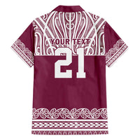 Queensland Maori Nga Hau E Wha Custom Family Matching Off The Shoulder Long Sleeve Dress and Hawaiian Shirt Polynesian Maori Tribal Pattern