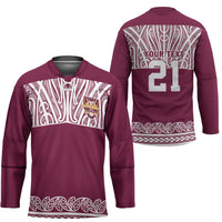 Queensland Maori Nga Hau E Wha Custom Hockey Jersey Polynesian Maori Tribal Pattern - Polynesian Pride