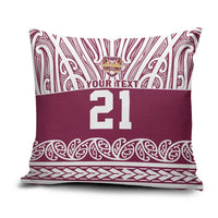 Queensland Maori Nga Hau E Wha Custom Pillow Cover Polynesian Maori Tribal Pattern LT9 Maroon - Polynesian Pride
