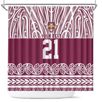 Queensland Maori Nga Hau E Wha Custom Shower Curtain Polynesian Maori Tribal Pattern