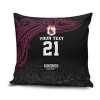 Queensland Papua New Guinea Custom Pillow Cover All Black Pacific PNG Tribal Style LT9 Black - Polynesian Pride