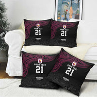 Queensland Papua New Guinea Custom Pillow Cover All Black Pacific PNG Tribal Style LT9 - Polynesian Pride