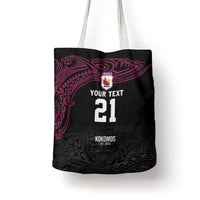 Queensland Papua New Guinea Custom Tote Bag All Black Pacific PNG Tribal Style LT9 - Polynesian Pride