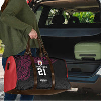 Queensland Papua New Guinea Custom Travel Bag All Black Pacific PNG Tribal Style LT9 - Polynesian Pride