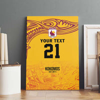 Queensland Papua New Guinea Custom Canvas Wall Art All Gold Pacific PNG Tribal Style