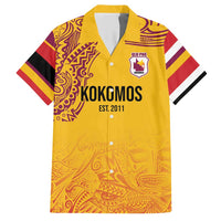 Queensland Papua New Guinea Custom Hawaiian Shirt All Gold Pacific PNG Tribal Style