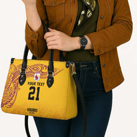 Queensland Papua New Guinea Custom Leather Bag All Gold Pacific PNG Tribal Style - Polynesian Pride