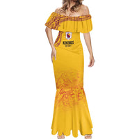 Queensland Papua New Guinea Custom Mermaid Dress All Gold Pacific PNG Tribal Style