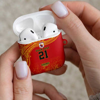 Queensland Papua New Guinea Custom AirPods Case All Red Pacific PNG Tribal Style LT9 - Polynesian Pride