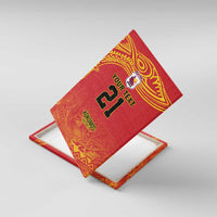 Queensland Papua New Guinea Custom Canvas Wall Art All Red Pacific PNG Tribal Style