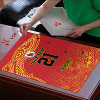 Queensland Papua New Guinea Custom Puzzle All Red Pacific PNG Tribal Style - Polynesian Pride
