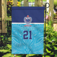 Queensland Samoa Custom Garden Flag Blue Pacific Polynesian Tribal Pattern