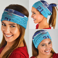 Queensland Samoa Custom Neck Gaiter Blue Pacific Polynesian Tribal Pattern - Polynesian Pride