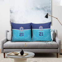 Queensland Samoa Custom Pillow Cover Blue Pacific Polynesian Tribal Pattern - Polynesian Pride