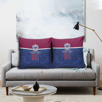 Queensland Samoa Custom Pillow Cover Maroon-Blue Pacific Polynesian Tribal Pattern LT9 - Polynesian Pride