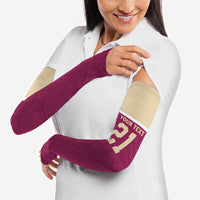 Queensland Samoa Custom Arm Sleeves Maroon Pacific Polynesian Tribal Pattern LT9 - Polynesian Pride