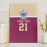 Queensland Samoa Custom Canvas Wall Art Maroon Pacific Polynesian Tribal Pattern LT9 Without Frame Maroon - Polynesian Pride