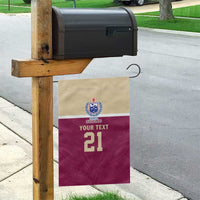 Queensland Samoa Custom Garden Flag Maroon Pacific Polynesian Tribal Pattern