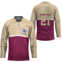 Queensland Samoa Custom Hockey Jersey Maroon Pacific Polynesian Tribal Pattern - Polynesian Pride