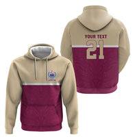 Queensland Samoa Custom Hoodie Maroon Pacific Polynesian Tribal Pattern