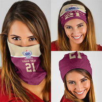 Queensland Samoa Custom Neck Gaiter Maroon Pacific Polynesian Tribal Pattern - Polynesian Pride