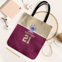 Queensland Samoa Custom Tote Bag Maroon Pacific Polynesian Tribal Pattern LT9 Black Strap One Size Maroon - Polynesian Pride