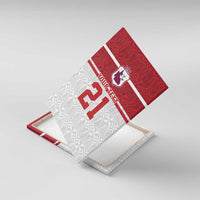 Queensland Tonga Custom Canvas Wall Art QLD with Tongan Ngatu Pattern